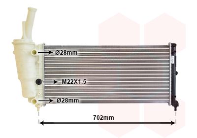 VAN WEZEL Radiaator,mootorijahutus 17002200